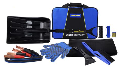 Goodyear Winter Safety Kit with Booster Cables, Snow Shovel