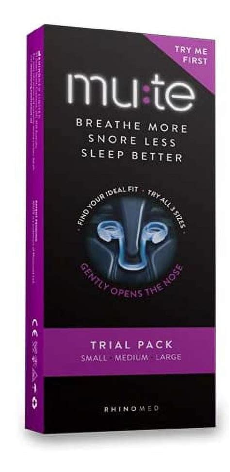 Rhinomed Mute Trial Pack - Nose Vents for Snore Reduction & Better ...