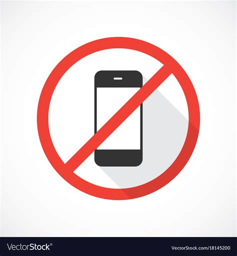 No cell phones icon Royalty Free Vector Image - VectorStock