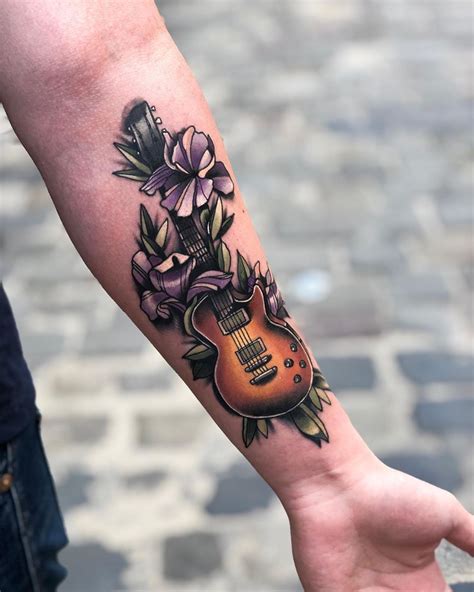 101 Awesome Guitar Tattoo Ideas You Need To See! | Guitar tattoo design, Traditional tattoo ...