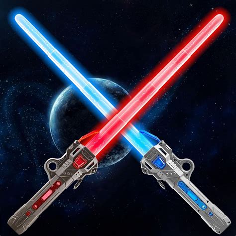 JONEG Lightsaber Light Sabers for Kids - 2 PCS, 7 Color, FX Sound 2 in1 ...