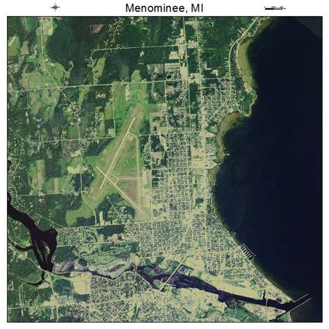 Aerial Photography Map of Menominee, MI Michigan