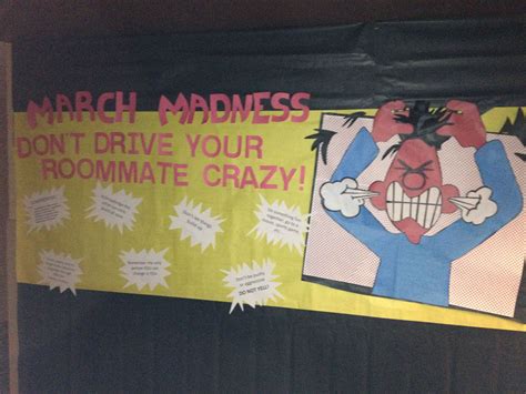 March Madness Bulletin Board. Tips to not drive college roommate crazy ...