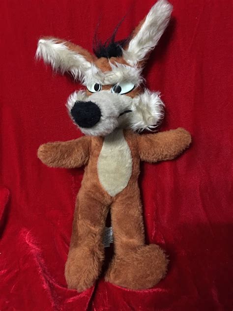 Vintage 70's Wile E Coyote Plush Toy By Warner Bros