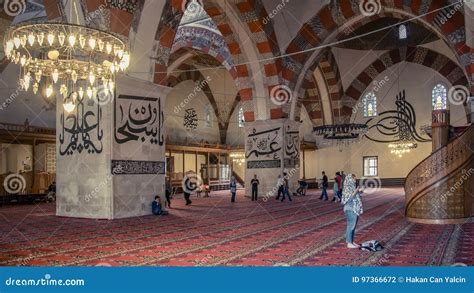 Interior of the Selimiye Mosque in Edirne, Turkey Editorial Photography - Image of east, asia ...