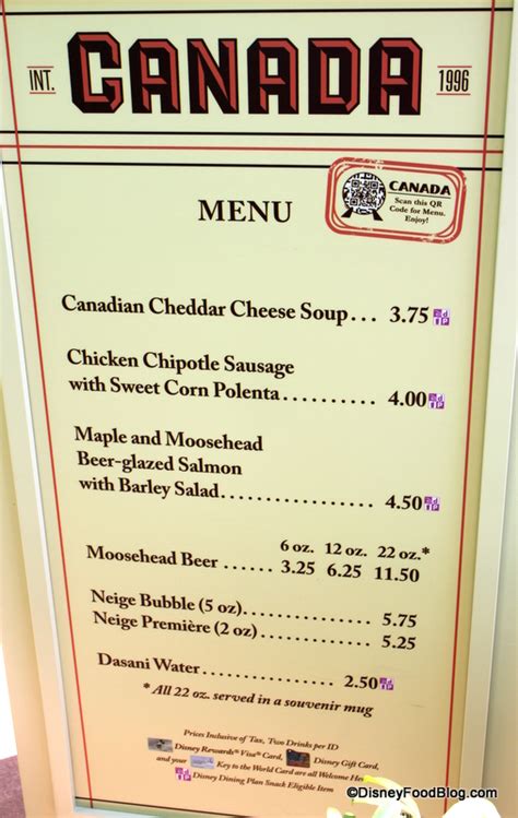 2011 epcot food and wine festival canada booth and menu | the disney ...