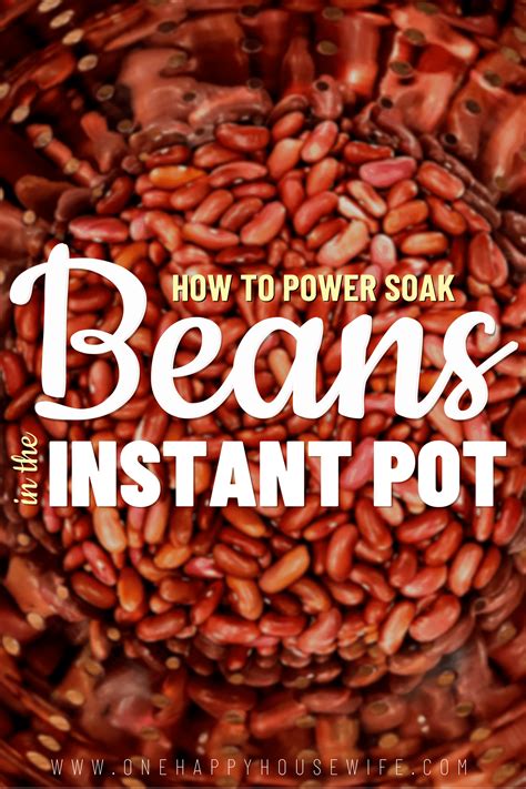 Power Soaking Red Kidney Beans in the Instant Pot | Recipe | Instant pot recipes, Quick soak ...