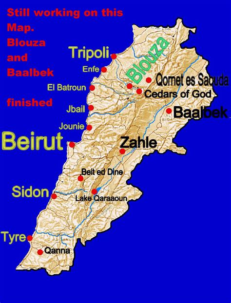Lebanon Interactive Map