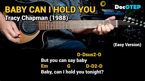 Baby Can I Hold You - Tracy Chapman (Easy Guitar Chords Tutorial with ...