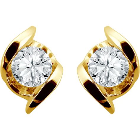 Sirena 14k Gold 1/2 Ctw Diamond Stud Earrings | Diamond Earrings ...