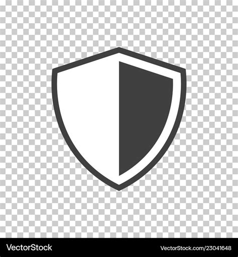 Shield icon placed on transparent background Vector Image