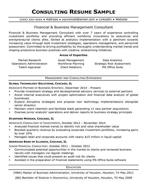 Consulting Resume Sample & Writing Tips | Resume Companion