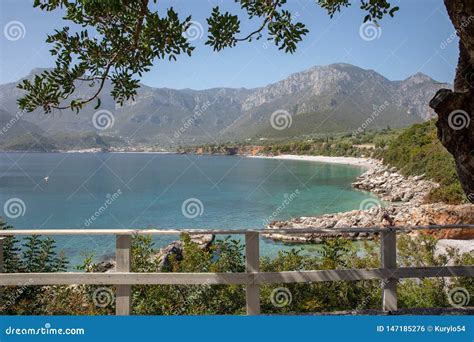 Amazing Landscape of the Agia Kyriaki Beach in the Kiparissi Lakonia Village, Peloponnese ...