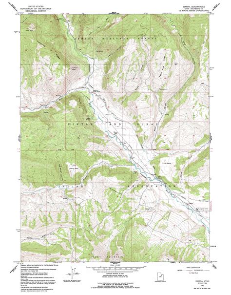 Hanna topographic map 1:24,000 scale, Utah