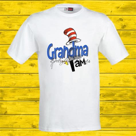 Grandma Cat in the Hat Personalized Birthday or Family