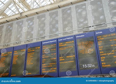 Arrivals Departure Board, Airport & Train Station Sc Stock Photo ...