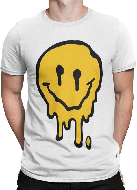 Melting Smiley Face T-Shirt - Retro - Trippy - Festival - Rave - Music ...