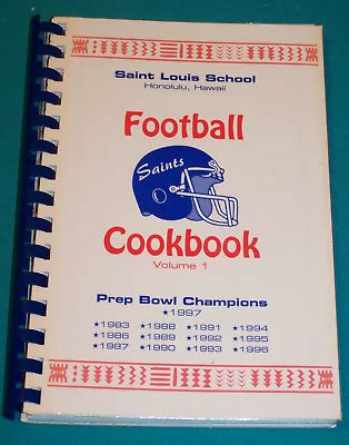 Saint Louis School Football Cookbook Vol 1 Hawaiian Local Recipes Hawaii 1998 | eBay