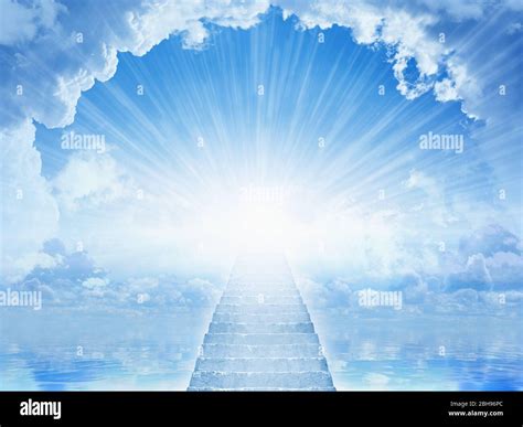 Fondo celestial pacífico - luz del cielo, escalera al cielo, luz de esperanza en cielos azules ...