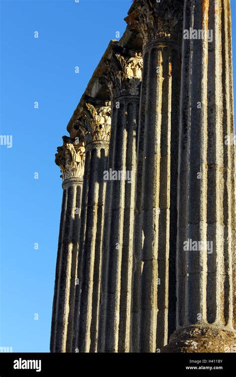 Roman temple, Evora, Portugal Stock Photo - Alamy