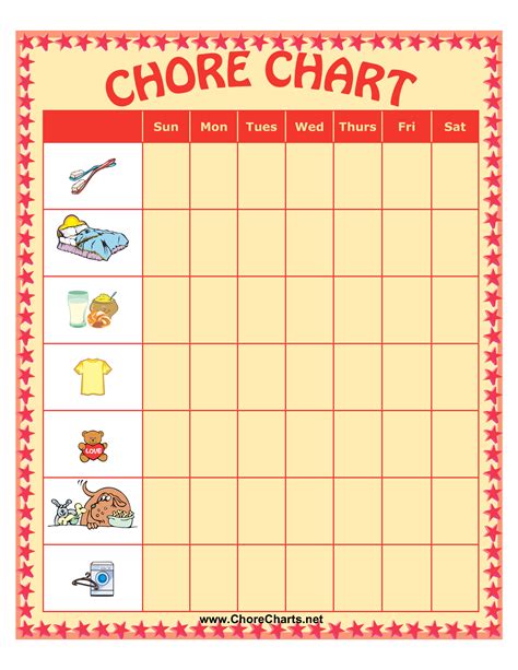 Preschool Chore Charts Chore Chart For Toddlers Free - vrogue.co