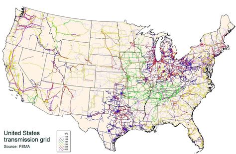 United States Power Transmission Grid [1233x808] : MapPorn