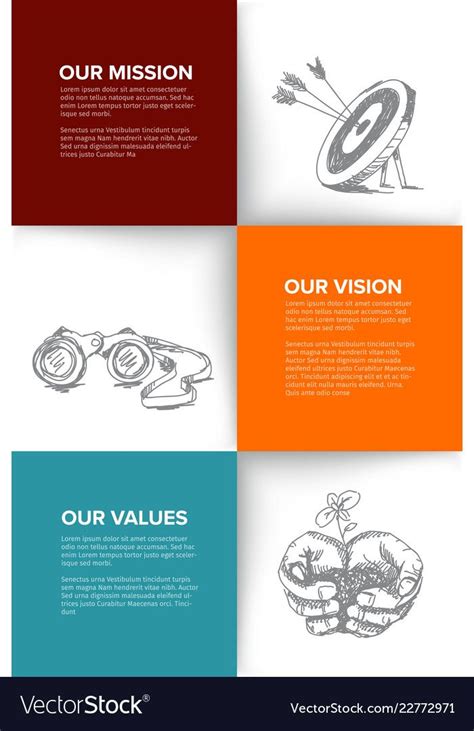 Company profile template with mission vision vector image on ...