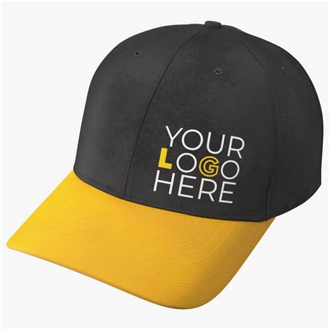 3D Cap Cotton Yellow Black Your Logo - TurboSquid 1916195