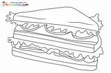 Disegni Di Sandwich Da Colorare sketch template
