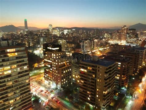 Night City Lights in Santiago, Chile Stock Photo - Image of lights, nightlights: 96493062