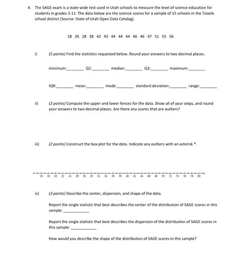 Solved 4. The SAGE exam is a state-wide test used in Utah | Chegg.com