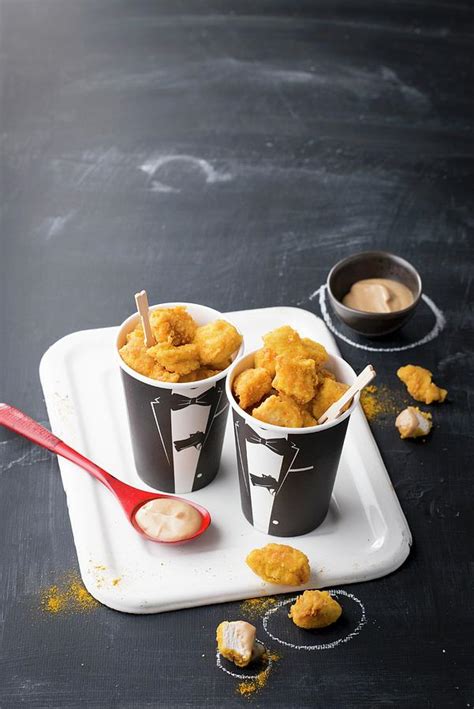 Buttermilk Chicken Nuggets With Cocktail Sauce Photograph by Manuela Rüther - Fine Art America