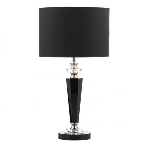 Contemporary Clear & Black Crystal Glass Table Lamp with Shade | Traditional table lamps, Lamp ...