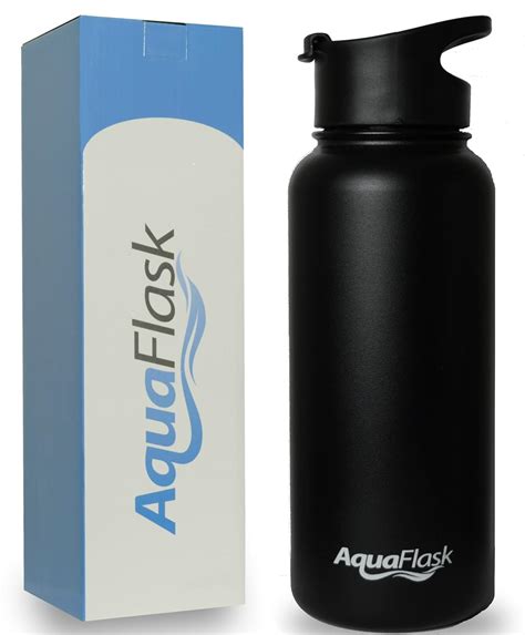 AquaFlask 32oz Vacuum Insulated Stainless Steel Water Bottle, Wide ...