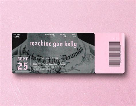 TICKETS TO MY DOWNFALL | Concept Concert Ticket | Behance