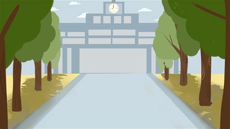 School Refreshing Campus Trail Illustration Background, Fresh ...