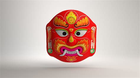 3D Lakhey Nepali Wooden Mask | CGTrader