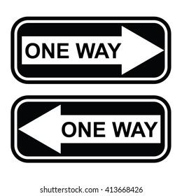 One Way Sign Vector Illustration Stock Vector (Royalty Free) 413668426 | Shutterstock