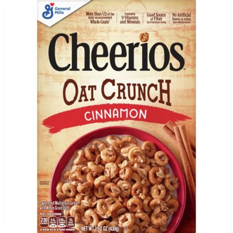 General Mills Cheerios™ Cinnamon Oat Crunch Sweetened Multigrain Cereal, 15.2 oz - Kroger