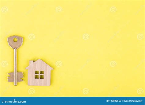 Decorative Wooden Symbol of a House with a Key Stock Image - Image of ...