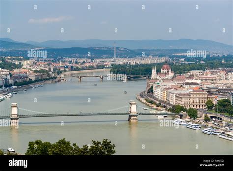 Panoramic skyline view of the Danube in Budapest Stock Photo - Alamy