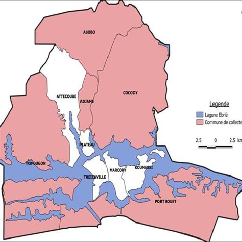 Map of Abidjan city showing study locations | Download Scientific Diagram