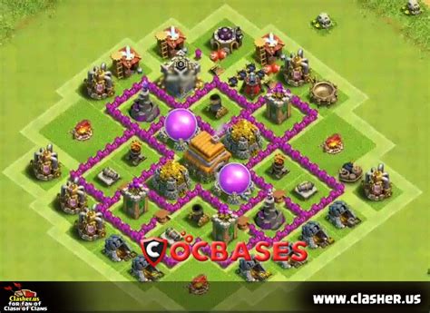 Town Hall 6 - TROPHY Base Map #10 - Clash of Clans | Clasher.us