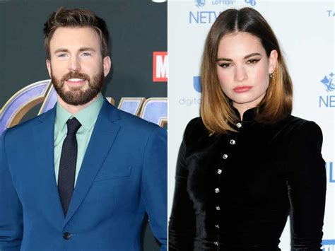 Chris Evans and Lily James have an ice cream date in the park