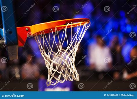 Basketball Hoop in Red Neon Lights - Game Day Stock Image - Image of dynamic, adult: 145442609