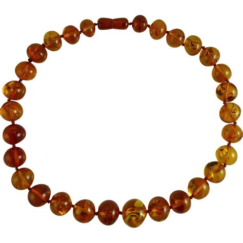 Vintage Baltic Amber Bead Necklace from ornaments on Ruby Lane