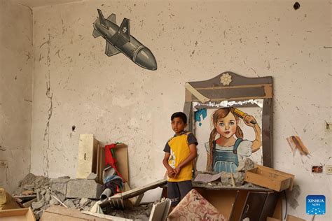 Feature: Art exhibition held in Gaza to reflect children's woes in Gaza ...