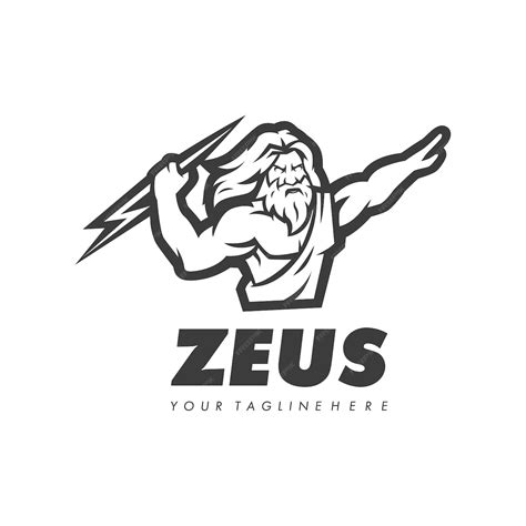 Premium Vector | Zeus logo design vector God zeus holding lightning