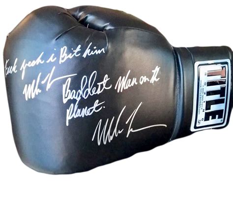 Mike Tyson Autographed Huge 22 inch Title Boxing Glove Photo Proof ...