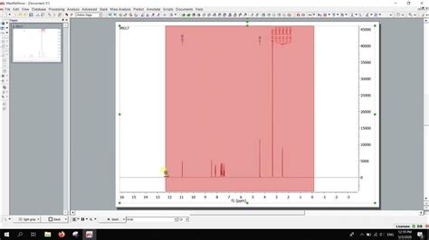 MestReNova quick tutorial | 1D Proton NMR - YouTube